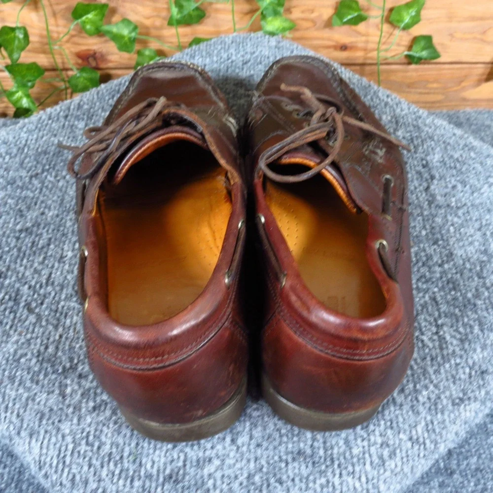 Allen Edmonds Key‎ Largo Men's Boat Shoes Brown Leather Lace-Up Size 11D